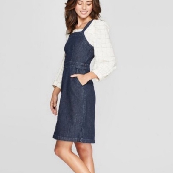 Universal Thread Goods Co. Denim Bib Dress 6- Worn Once - Picture 3 of 6